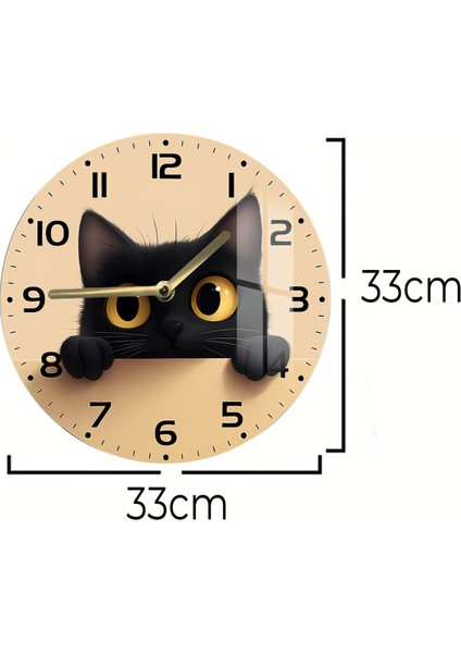 Sevimliliğiyle Kalpleri Fethedecek 3D Görünümlü Temperli Cam Saat – 33 cm CSDW229 indirimleri