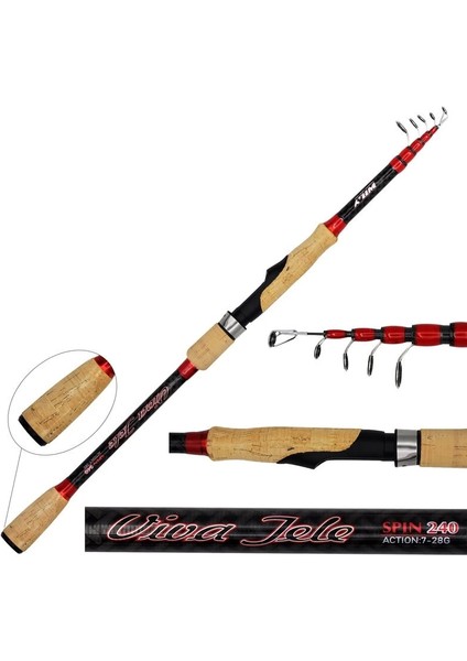 Viva 240 cm 7-28 gr Teleskopik Spin Kamış
