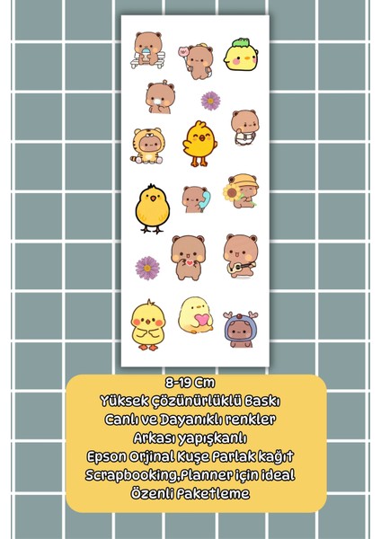 3’lü Mood Sticker Seti Sevimli Karakter Çıkartma Sayfaları Ajanda, Bullet Journal,laptop fiyatları