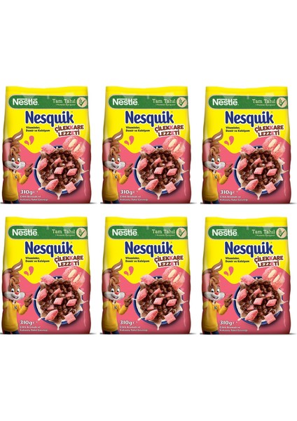 Çilekkare Çilek Aromalı Tahıl Gevrek 310 gr x 6 Adet