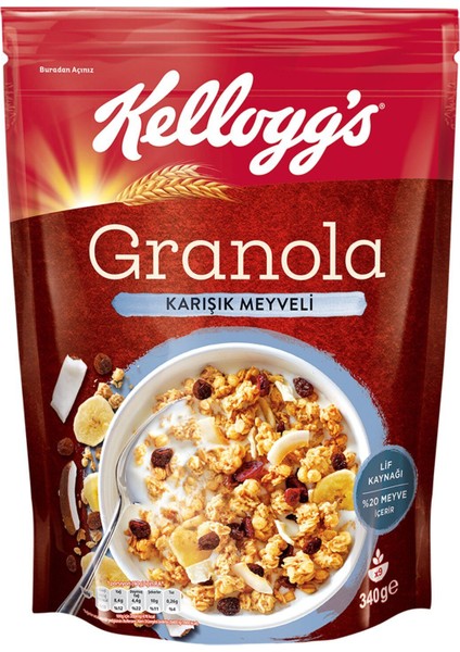 Granola Karışık Meyveli 340 gr x 1 Adet