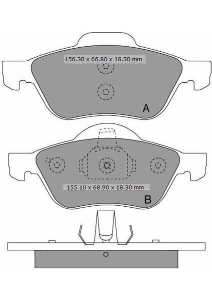 3032325 - Fren Balatası Ön Clıo Iıı 2.0 Megane Iı Scenıc Ll