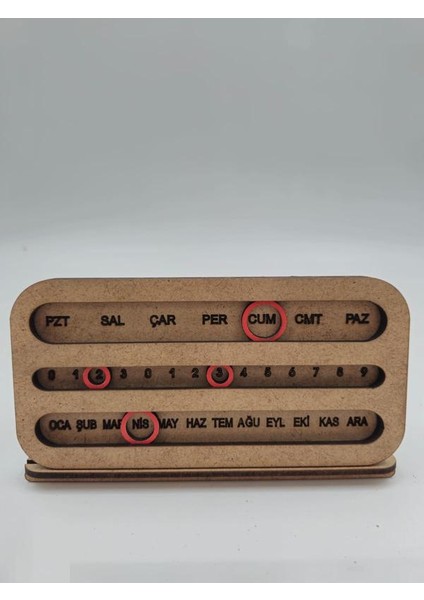 Masa Üstü Ahşap Perpetual Sonsuz Takvim Ham Mdf (Boyanabilir) 12 cm x 9 cm fırsatları