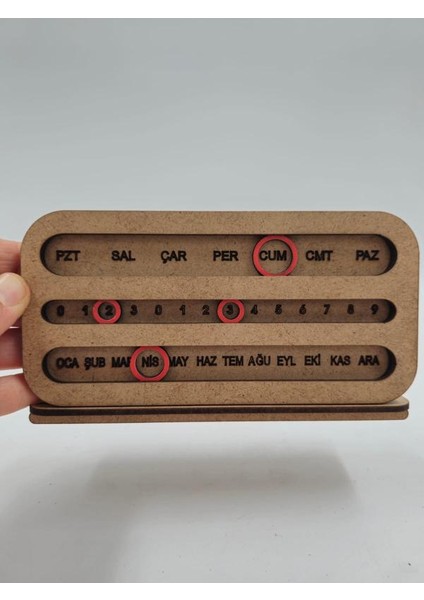 Masa Üstü Ahşap Perpetual Sonsuz Takvim Ham Mdf (Boyanabilir) 12 cm x 9 cm indirimleri