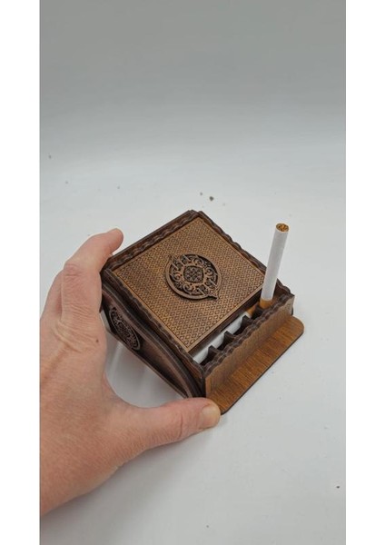 Ahşap Otomatik Sigaralık Kısa Tip Sigaralar Için Tabaka