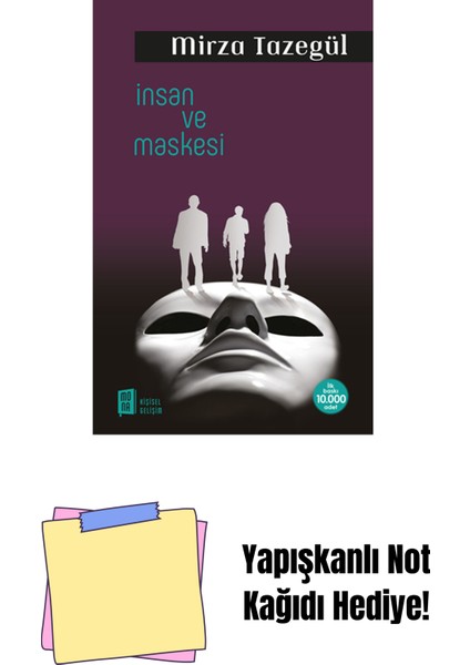 Insan ve Maskesi + Yapışkanlı Not Kağıdı