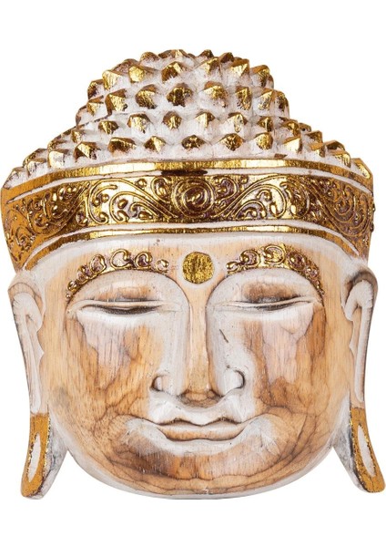 Ahsap Buda Maske El Yapımı Dekoratif Duvar Tablosu