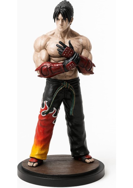 3D Jin Kazama Figür,aksiyon Figürü,tekken Dövüş Oyunu, Kazama Biblo HEYKEL-25CM