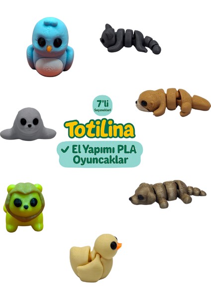 7'li Set (Kedi Su Samuru Köpek Ördek Aslan Fok Kuş…)