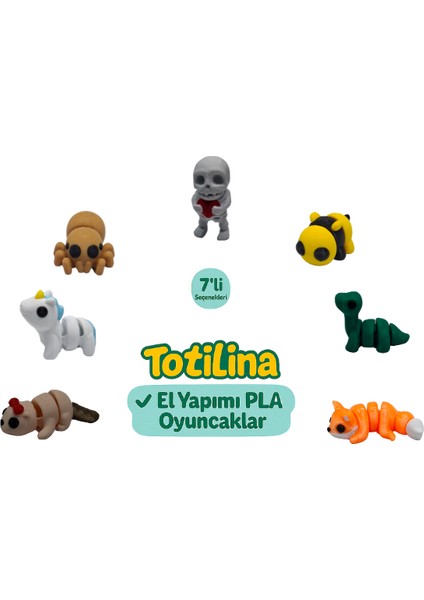 7'li Set (Iskelet Arı Dinozor Tilki Su Samuru Unicorn Örümcek…)