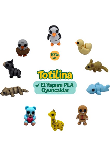 10'lu Set (Penguen Ördek Fare Köpek Balığı Kurabiye Adam…)