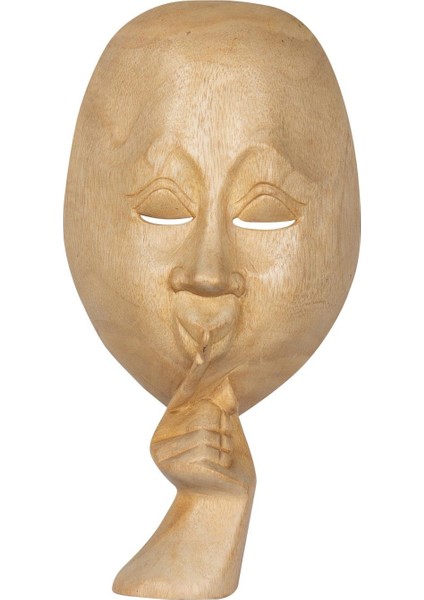 Ahsap Buda Maske El Yapımı Dekoratif Duvar Tablosu