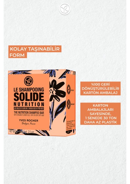 Saçlarınızı Nazikçe Temizleyen ve Arındıran Nemlendirici Katı Şampuan 60 gr