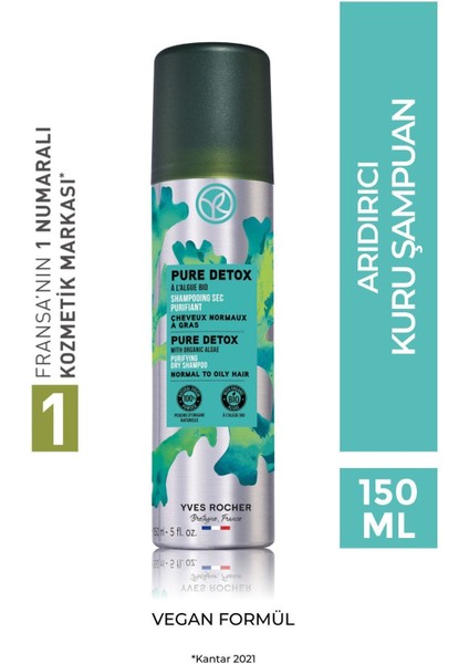 Yağlı Saç Tipleri İçin Özel Formüle Edilmiş Arındırıcı Kuru Şampuan 150 ml