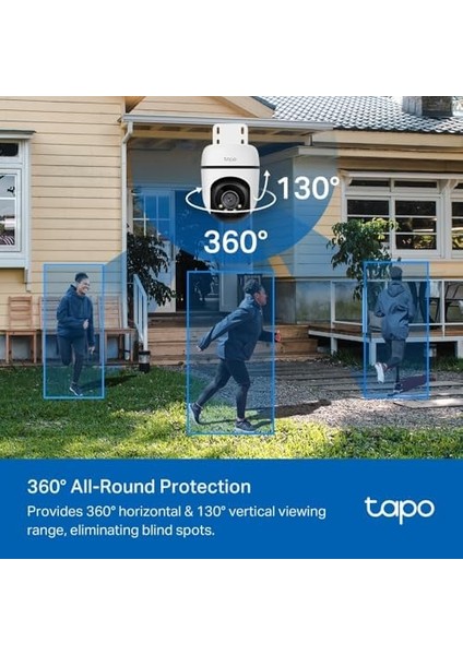 Tapo C510W, 2k Dış Mekan Wi-Fi Güvenlik Kamerası, Hareket Tespit/takibi, 360°, IP65 Su Geçirmez, Renkli Gece Görüşü, Çift Yönlü Ses, Bulut/yerel Depolama, Sesli ve Işıklı Alarm modelleri