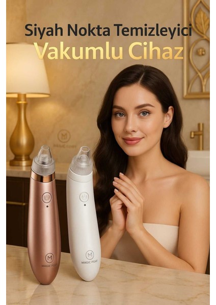 Vakumlu Siyah Nokta Akne 1 Adet Cilt Temizleme Cihazı 4 Adet Başlık 2 Adet Aa Ille Çalışır