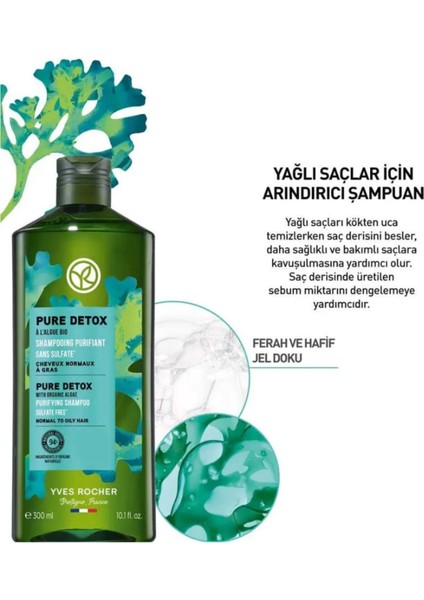 Pure Detox Detoks Etkili Sülfatsız Şampuan Yağlı Saçlar İçin Arındırıcı Şampuan 300 ml modelleri