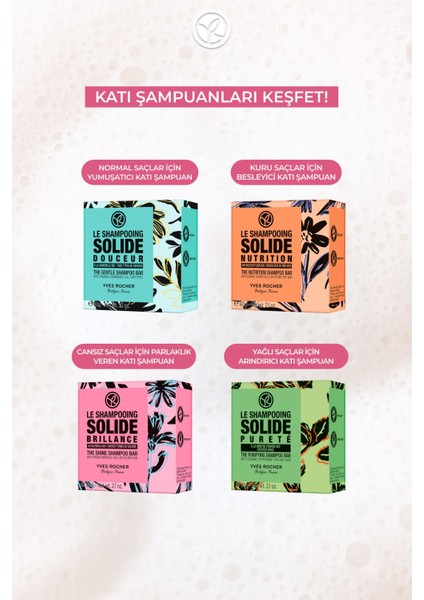 Parlaklık Veren Katı Şampuan - Cansız Saçlar / Brillance - Sls,sles Içermez,tuzsuz, Vegan -60GR