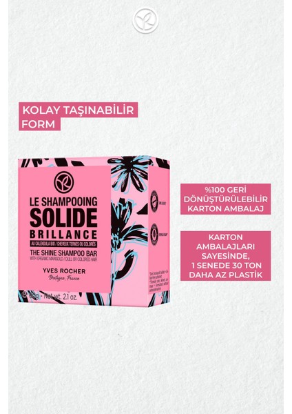 Parlaklık Veren Katı Şampuan - Cansız Saçlar / Brillance - Sls,sles Içermez,tuzsuz, Vegan -60GR