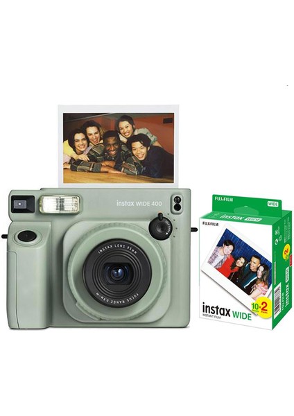 Fujifilm Wide 400 Instant Fotoğraf Makinesi - 20'lı Film (Yeşil)