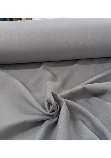 Gümüş Gri - Ince Dokulu Keten Fon Perde - Pilesiz Düz Dikim - GM7000 indirimleri