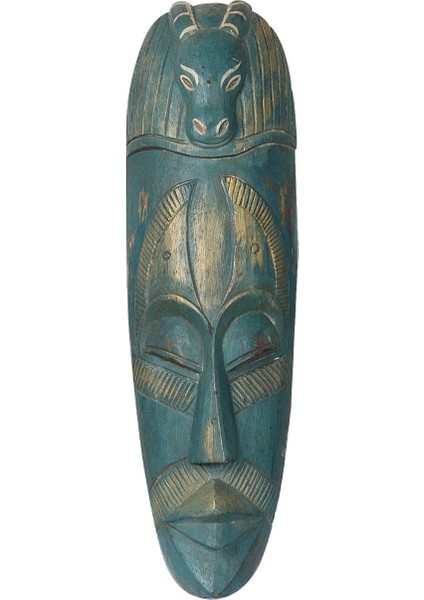 Dekoratif Duvar Objesi Ahşap Kötü Ruhları Uzaklaştıran Maske