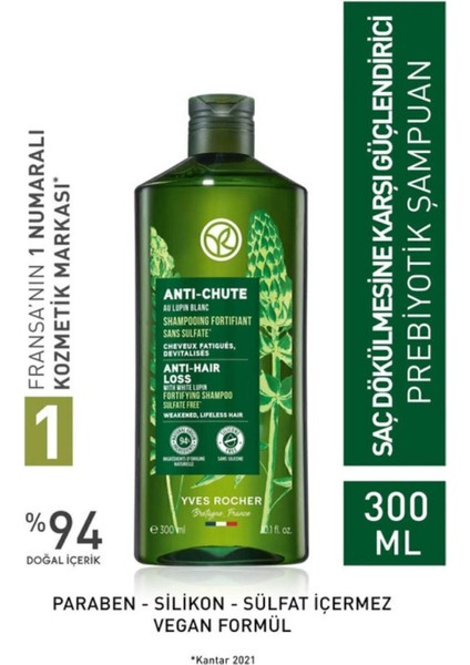 Saç Dökülme Karşıtı (Anti-Chute) Güçlendiri Ci Prebiyotik Şampuan - Sülfatsız &-300 ml