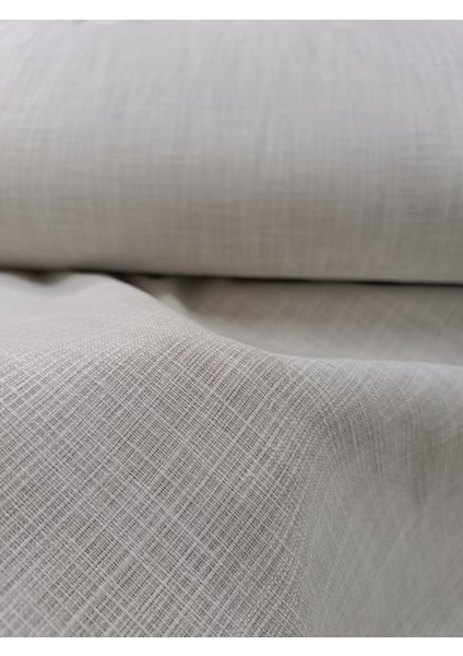 Koyu Krem - Ince Dokulu Keten Fon Perde - Pilesiz Düz Dikim - KL633 modelleri