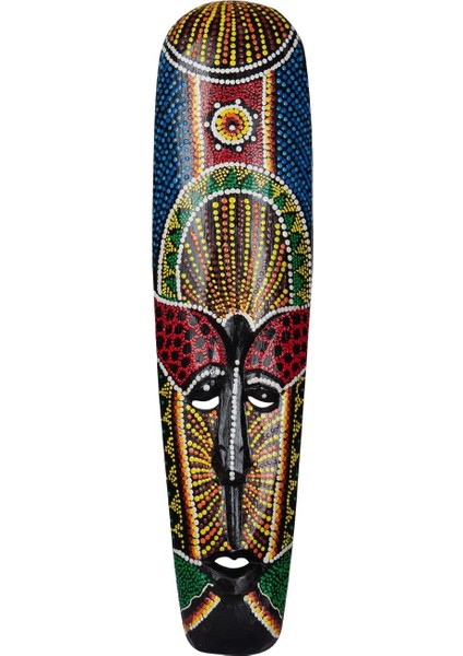 Dekoratif Duvar Objesi Ahşap Kötü Ruhları Uzaklaştıran Maske