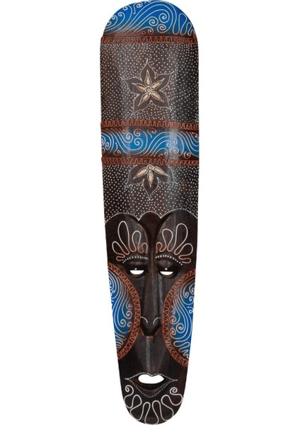 Dekoratif Duvar Objesi Ahşap Kötü Ruhları Uzaklaştıran Maske