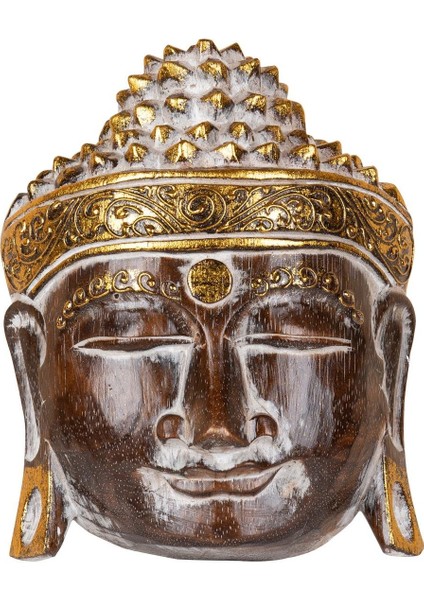 Ahsap Buda Maske El Yapımı Dekoratif Duvar Tablosu