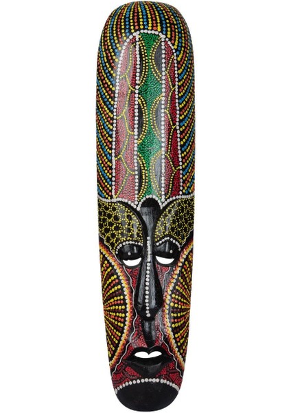 Dekoratif Duvar Objesi Ahşap Kötü Ruhları Uzaklaştıran Maske