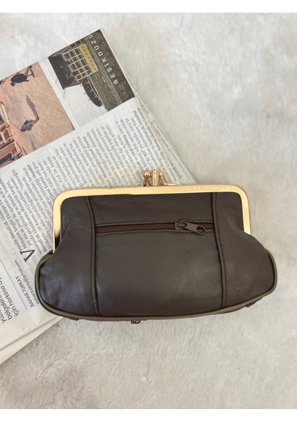 Retro Sunı Deri Acı Kahve Cüzdan fiyatları