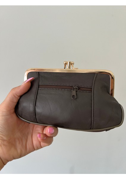 Retro Sunı Deri Acı Kahve Cüzdan modelleri
