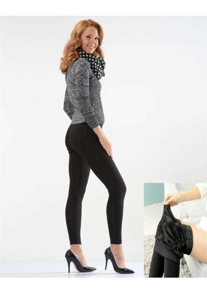 Yüksek Bel Içi Peluşlu Termal Tayt 7000