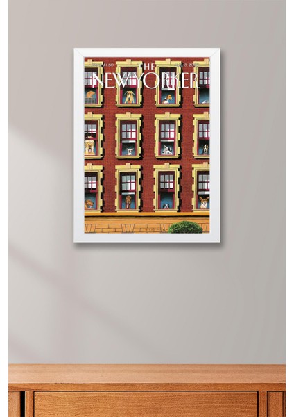 The New Yorker Çerçeveli Tablo August 13 2007 - Pencerelerdeki Köpekler Tablosu fiyatları