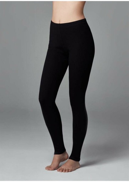 Kadın Siyah Kışlık Termal Tayt