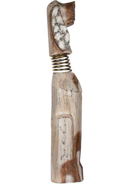 El Yapımı Doğal Ahşap Maske 55 cm x 10 Xm