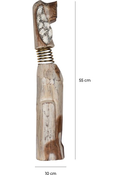 El Yapımı Doğal Ahşap Maske 55 cm x 10 Xm fiyatları