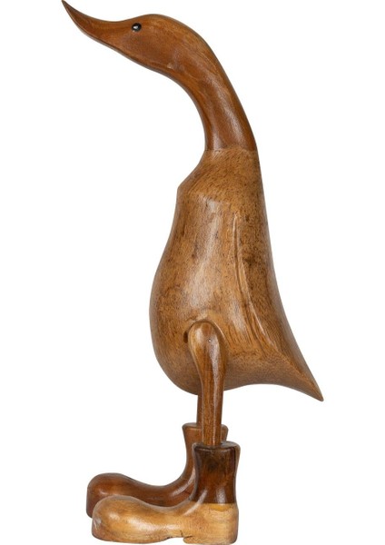 Dekoratif Hayvan Figürü Ahşap El Oyması Ördek