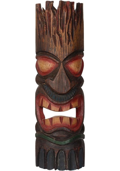 Dekoratif Duvar Objesi Ahşap Kötü Ruhları Uzaklaştıran Maske