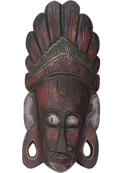 Dekoratif Duvar Objesi Ahşap Kötü Ruhları Uzaklaştıran Maske