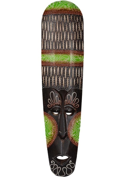 Dekoratif Duvar Objesi Ahşap Kötü Ruhları Uzaklaştıran Maske