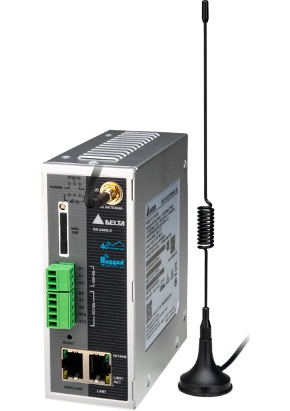 DX-2400L9 ,ray Tip 24VDC 2-Port 4g-Sım Hub/bulut Router