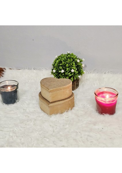 Ahşap Ham Boyanabilir 2 Li Kalp Model Kutu Dekoratif Saklama Kutusu fiyatları