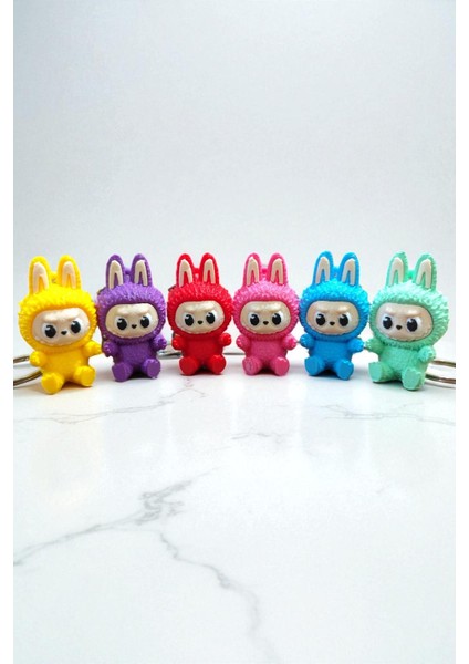 Labubu 6'lı Set Tüm Renkler Labubu Anahtarlık Figür Seti Popmart Biginto Energy indirimleri