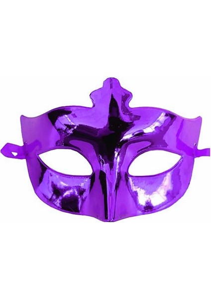 Mor Renk Kostüm Partisi Ekstra Parlak B Maskesi 15X10 cm