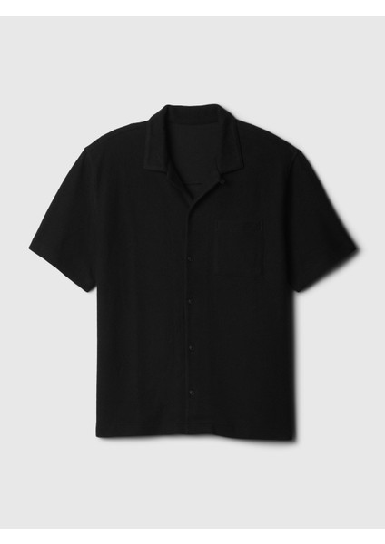 Erkek Siyah Waffle Örgü Gömlek fiyatları