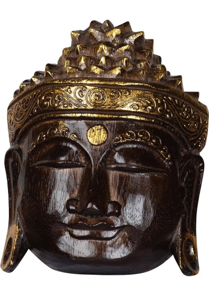 Ahsap Buda Maske El Yapımı Dekoratif Duvar Tablosu