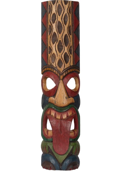 Dekoratif Duvar Objesi Ahşap Kötü Ruhları Uzaklaştıran Maske